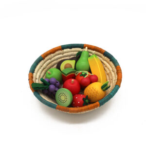 Basket of Assorted SolidPlay Wooden Fruit (13pcs)