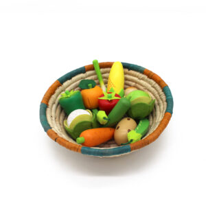 Basket of Assorted SolidPlay Wooden Veges (14pcs)