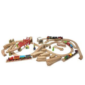 Super Size Wooden Train Set (113pcs)