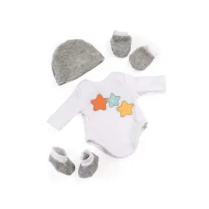 Dolls Bodysuit & Accessories Set for 42cm Doll (6pcs)