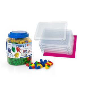 Transparent Peg Boards & Pegs Set (656pcs)