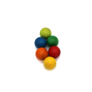 Wooden Coloured Balls (6pcs)