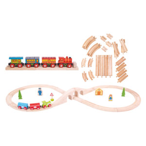Wooden Train & Track Set