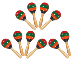 Mini Wooden Maracas Set (10pcs)