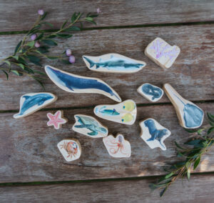 Sea Animals Wooden Figures (12pcs)