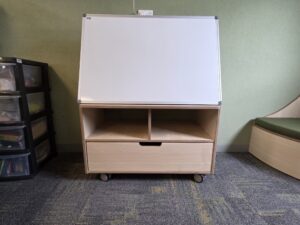 Magnetic Whiteboard Mat Time Station with Drawer