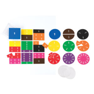Printed Fraction Squares & Circles Set (2pcs)