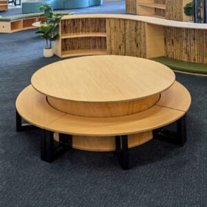 Circle Art Table & Bench Seats (5pcs)