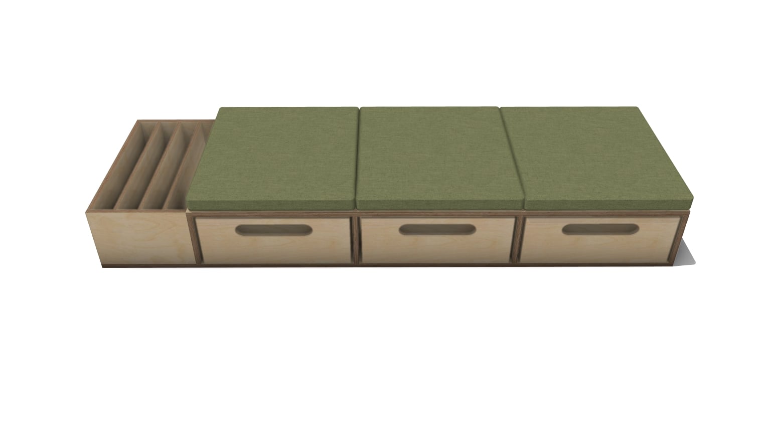 Bench Seat with Book Storage - Image 3