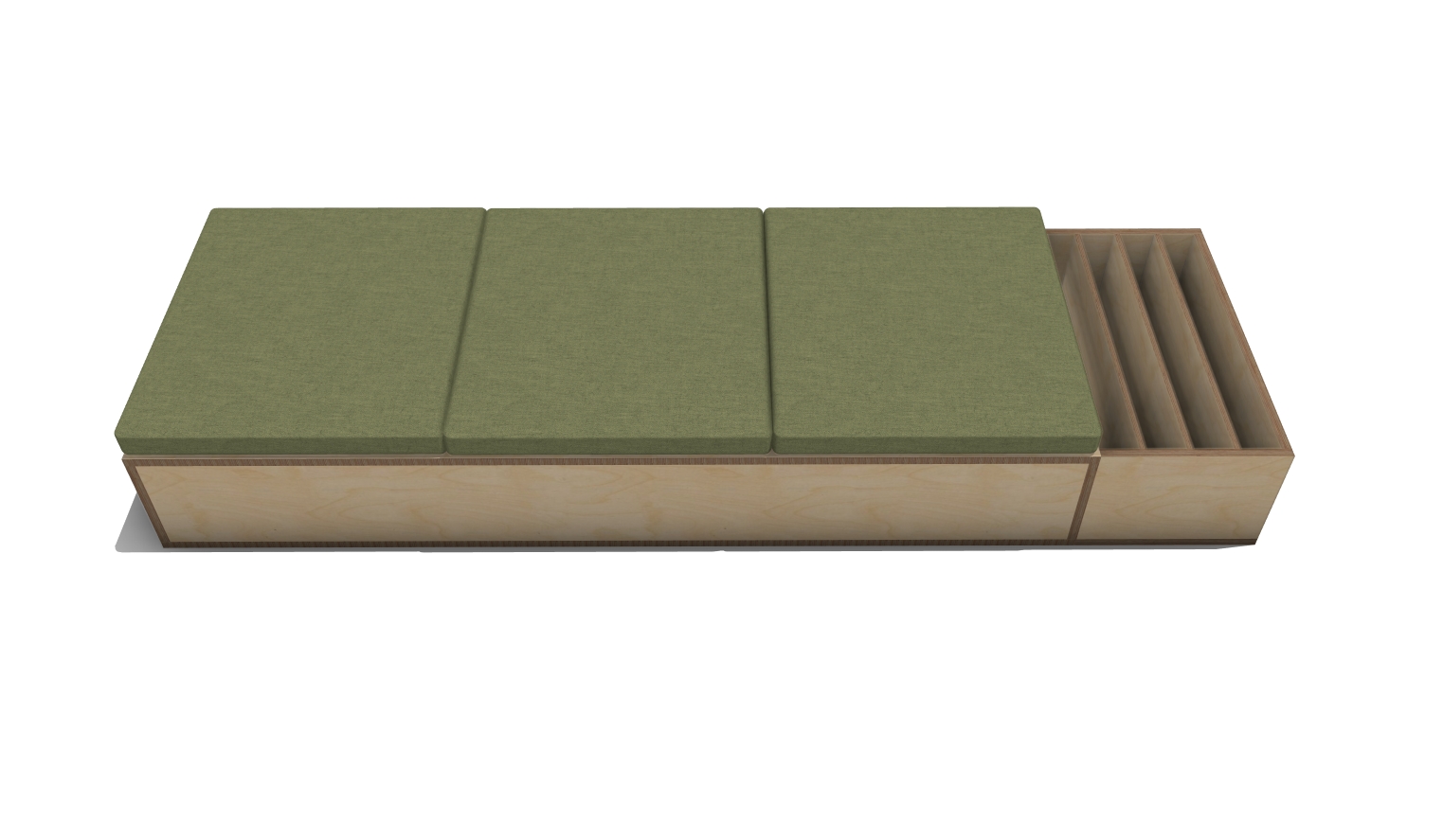 Bench Seat with Book Storage - Image 4