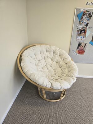 Rattan Reading Chair with Cushion
