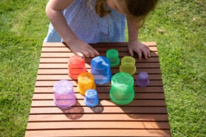 Transparent Colour Stacking Cups (9pcs)