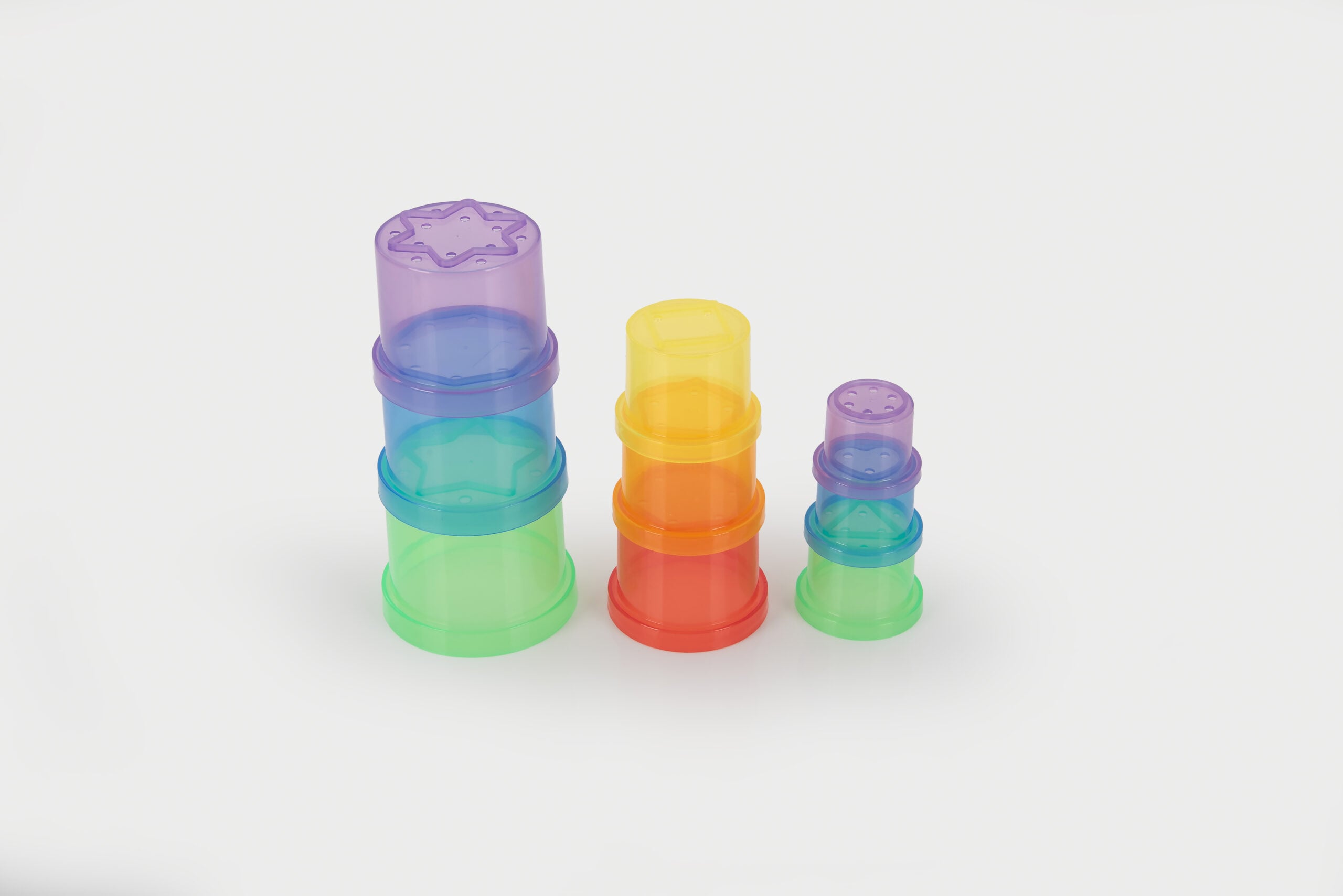Transparent Colour Stacking Cups (9pcs) - Image 5