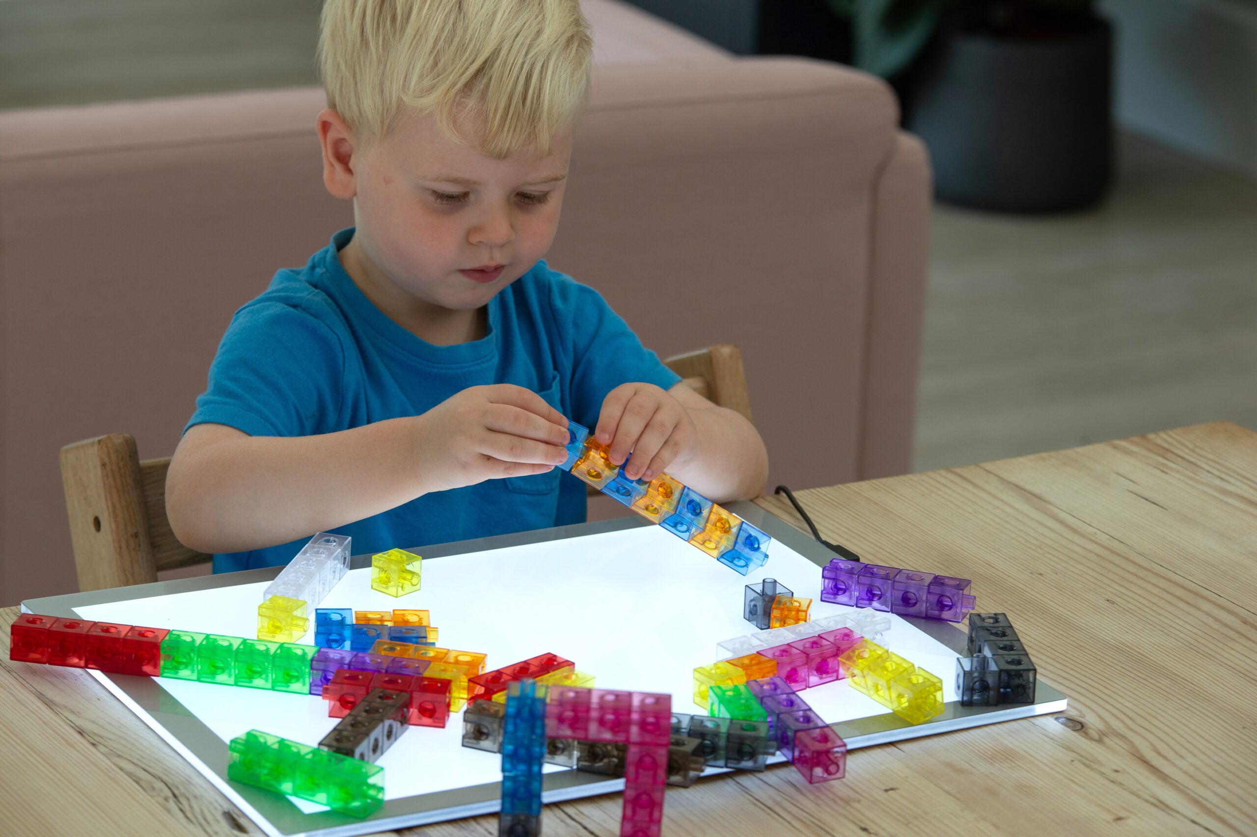 Transparent Colour Linking Cubes (100pcs)