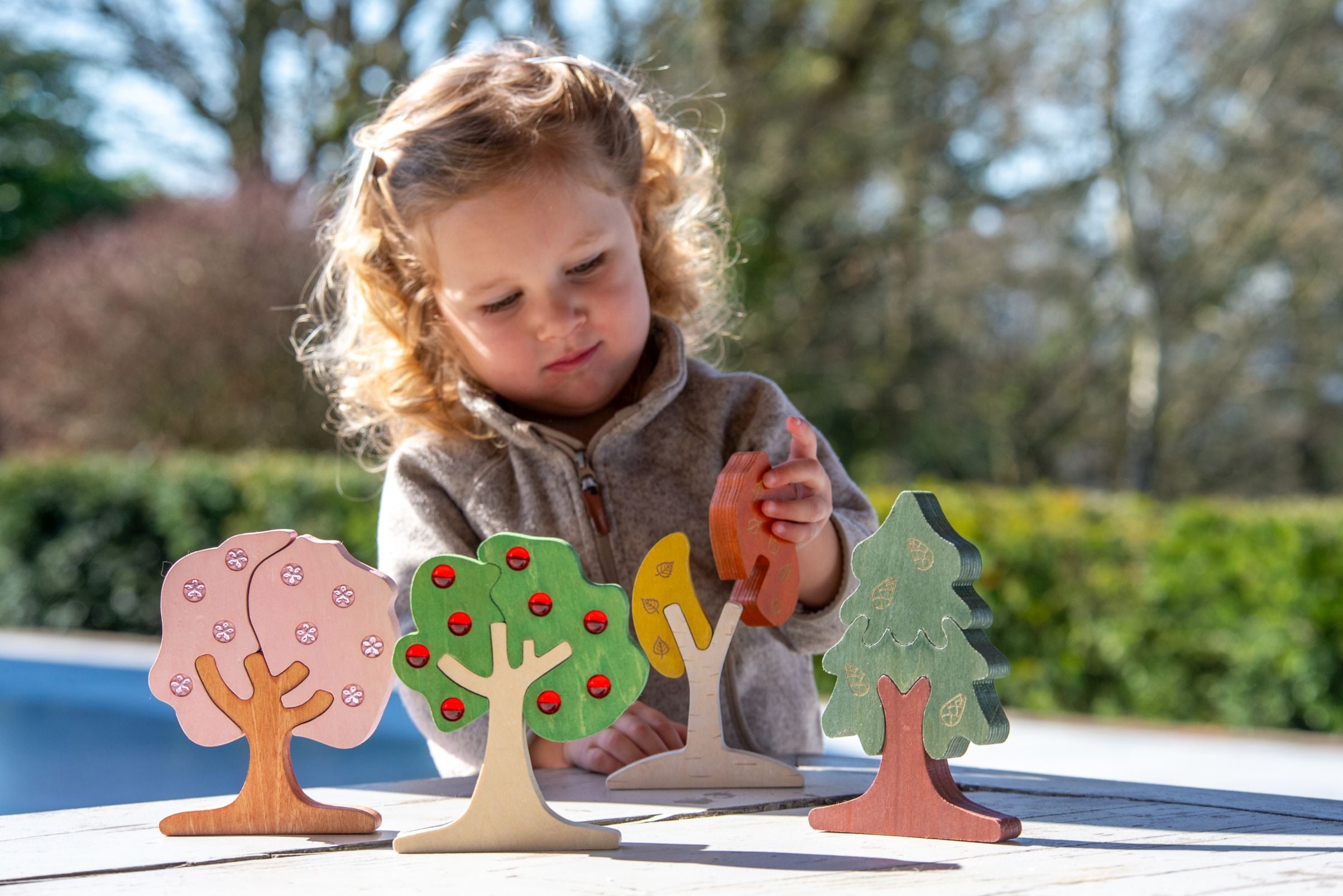 Seasonal Gem Tree Puzzle Set (4pcs)
