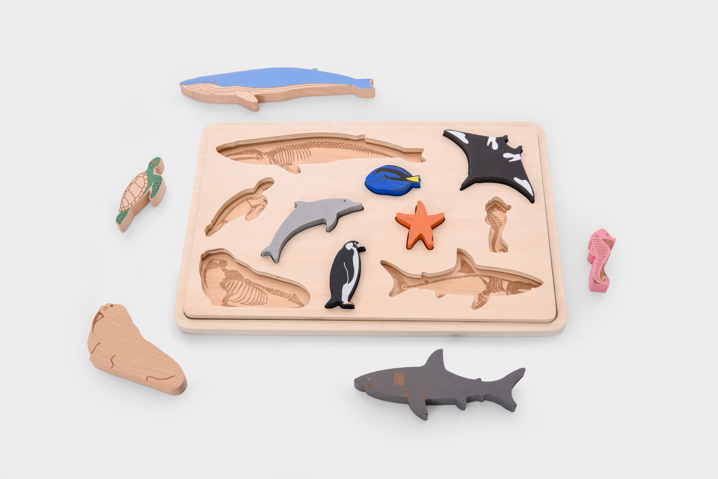 Ocean Animal Layer Puzzle Board (12pcs) - Image 4
