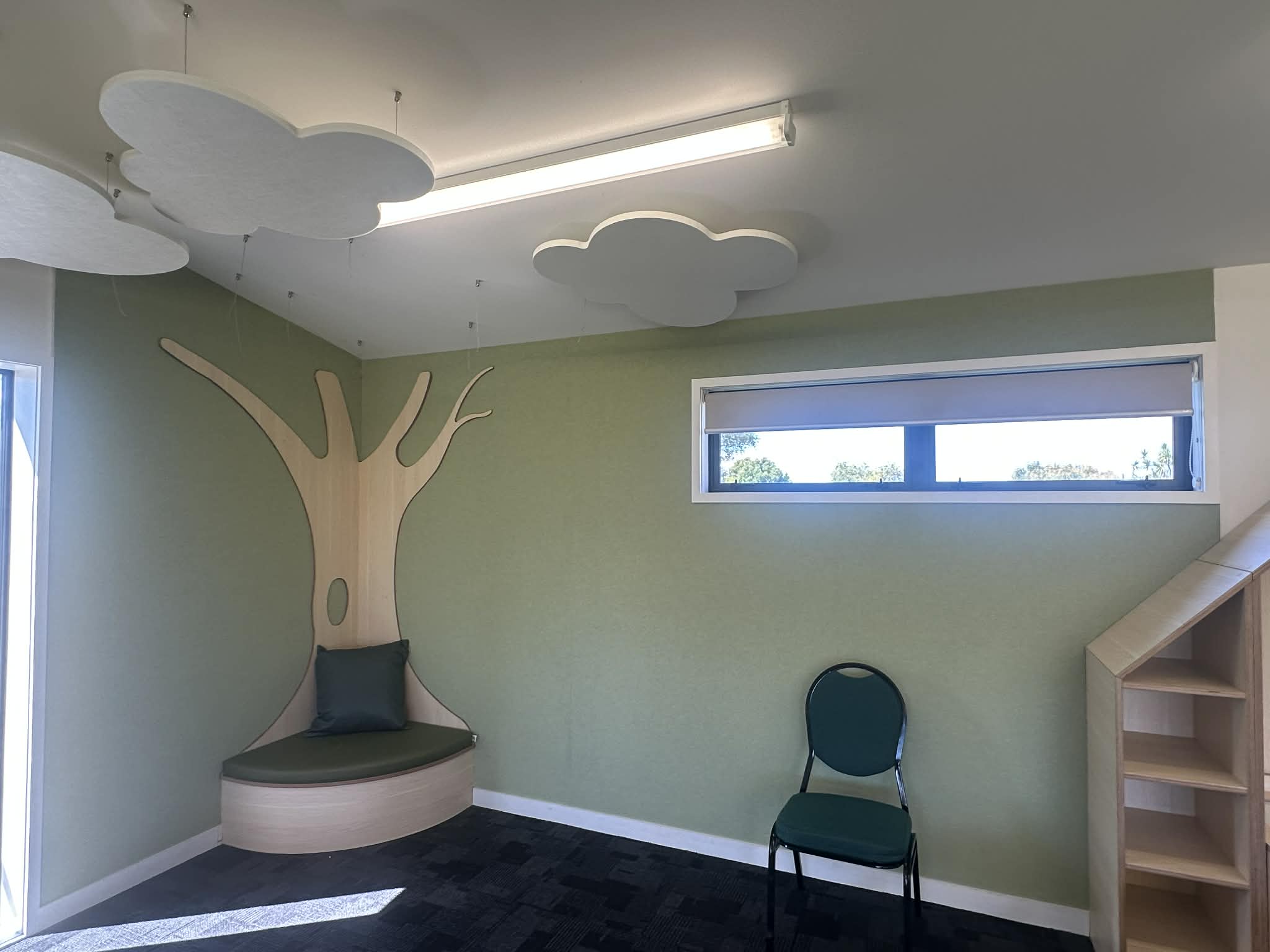 Acoustic wall panels with custom cut-out shapes