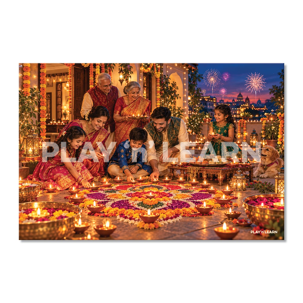 Symbolic Diwali Celebration Wall Panel