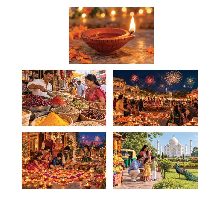 Symbolic Exploring India Wall Panels (5pcs)