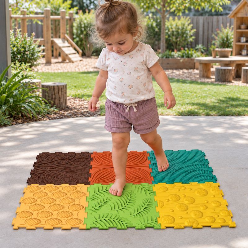 Sensory Floor Mat Tiles, Interlocking for Preschool